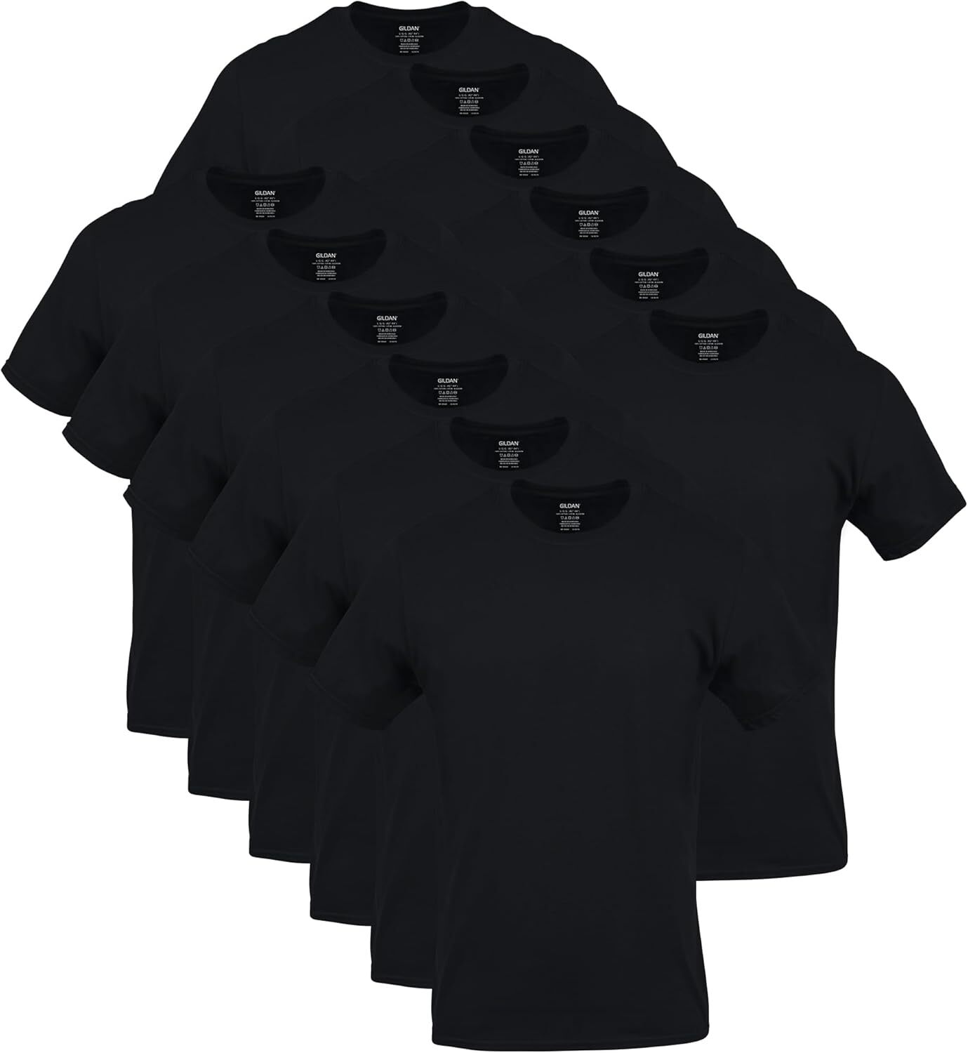 Multipack Men’s Crew Neck T-Shirts 100% Cotton Soft Breathable Tagless Durable