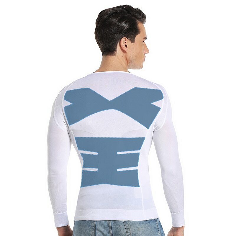 Men’s Slimming Body Shaper Tummy Control Shapewear Compression T-Shirt Vest Tops