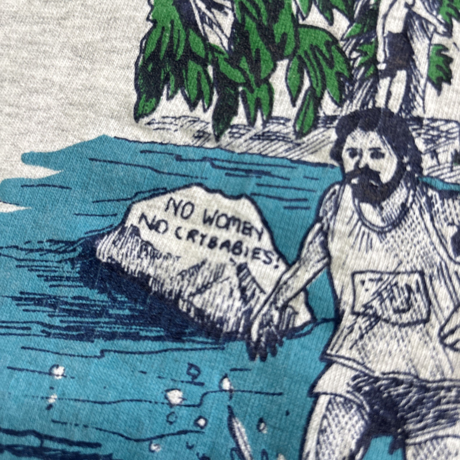 Vintage “NO WOMEN” Running Race T-shirt Tank Top Size L USA Lancaster Pa Nike