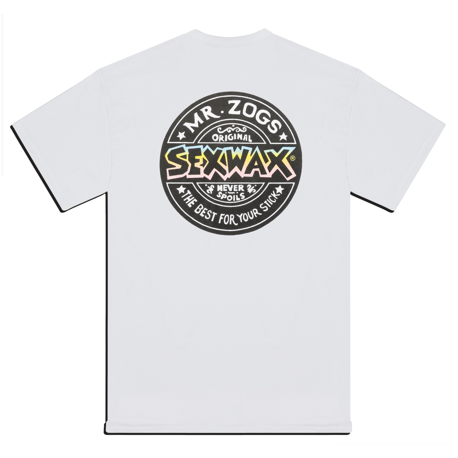 Sex Wax Rainbow Short Sleeve Tee – Men’s – Large / White