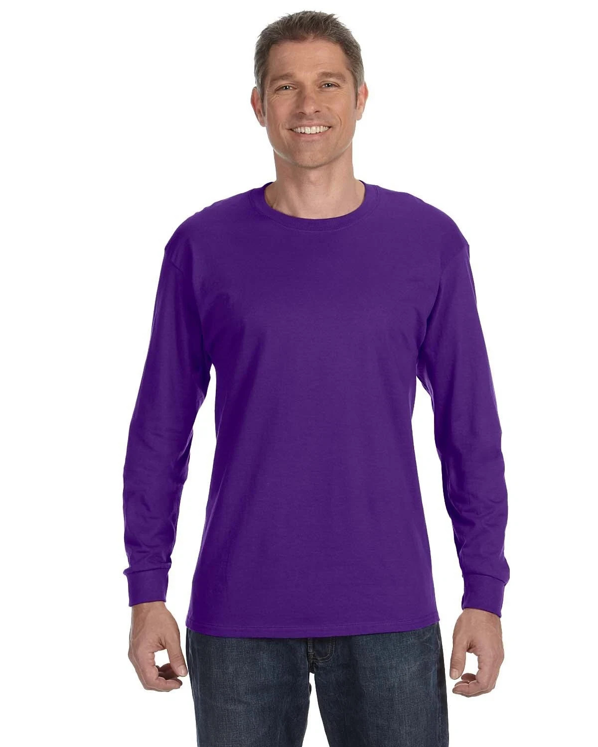 Gildan G540 Men’s Heavy Cotton Preshrunk T Shirt Long Sleeve Crew Neck T-Shirt