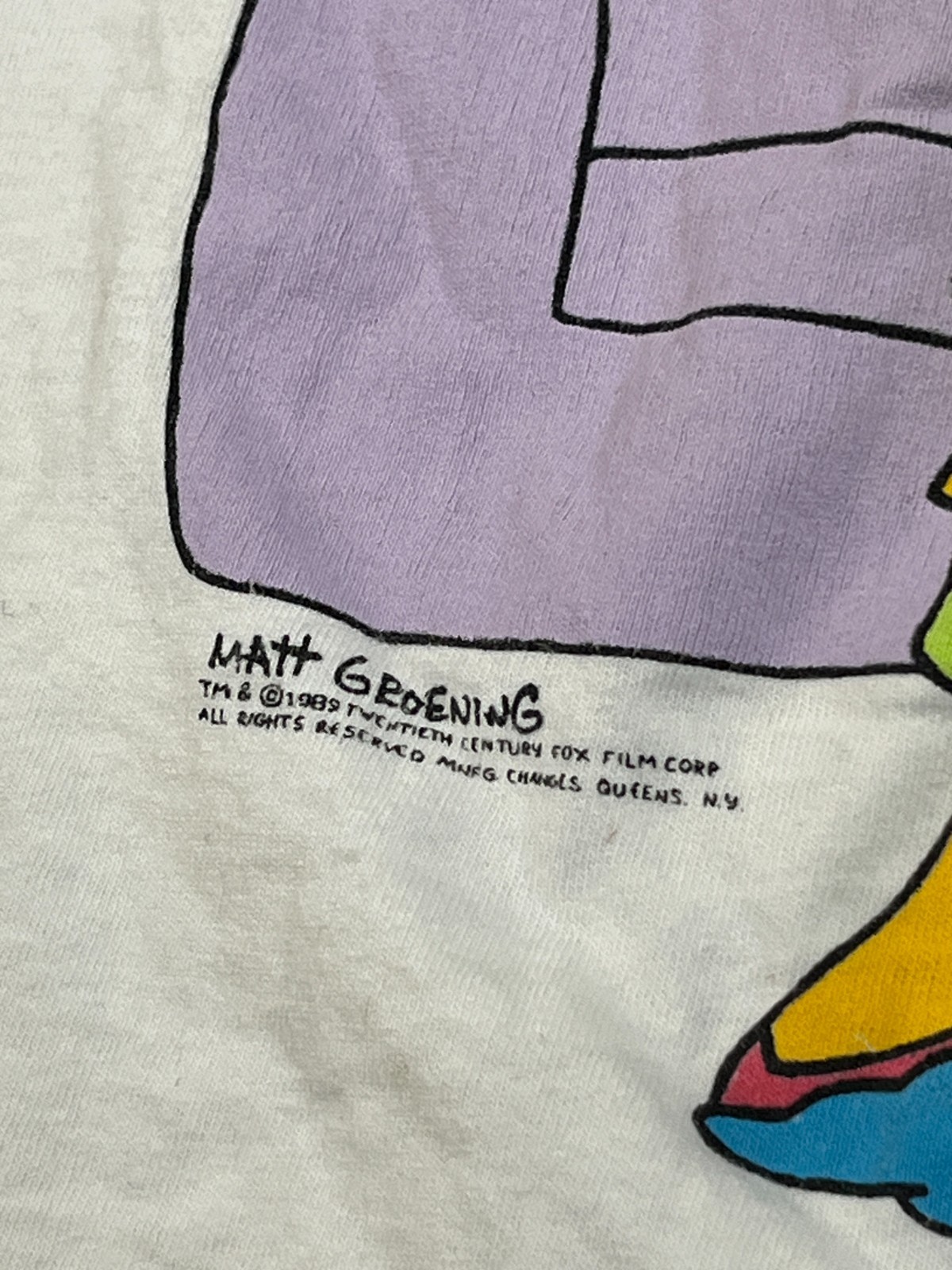Vtg 1989 The Simpsons Say Cheese T Shirt Changes Tag Single Stitch 80s Cartoon