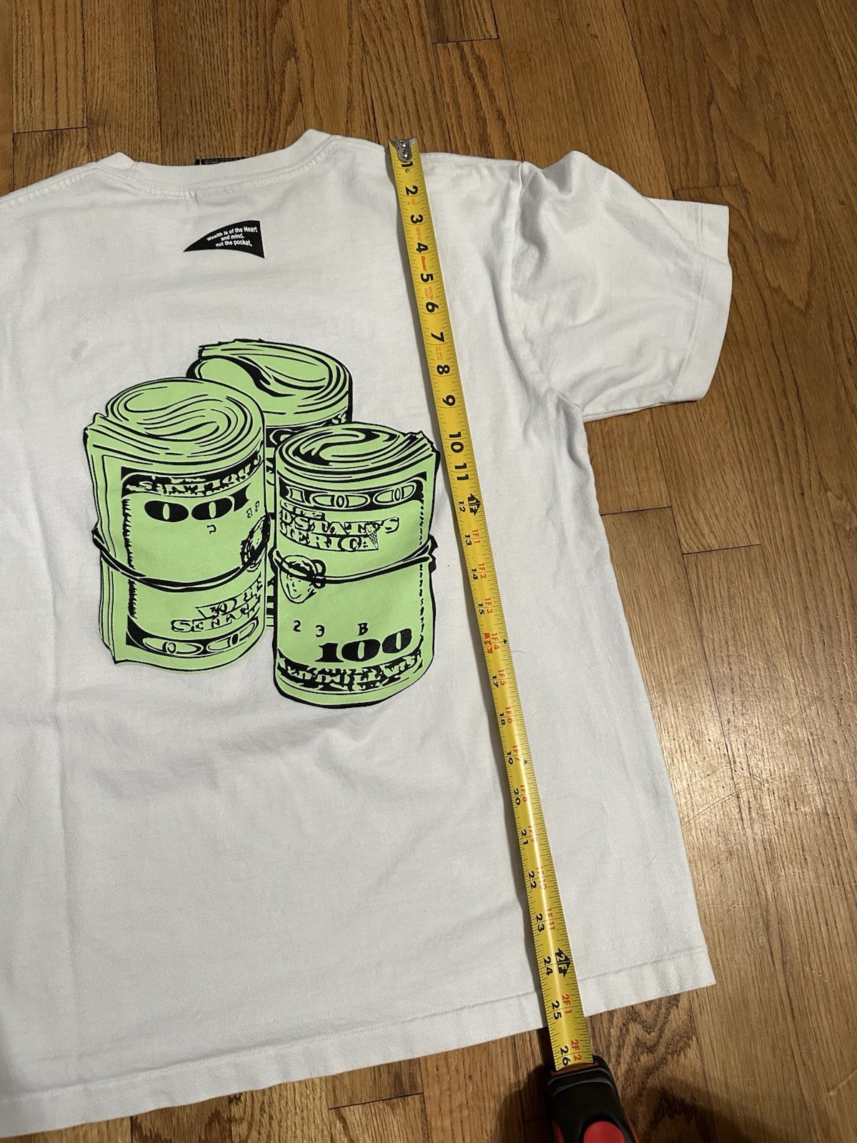 Billionaire Boys Club VAULT Men’s L White Cotton Crewneck Money Graphic Tee