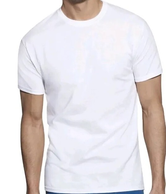 Hanes Men’s 10 Pack Tagless White T -Shirts size Large (42-44″)