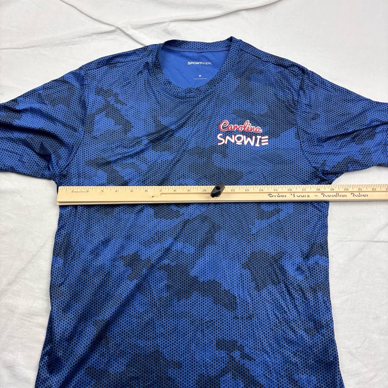Carolina Snowie Unisex Sports T-Shirt Blue Camouflage Short-Sleeve Medium