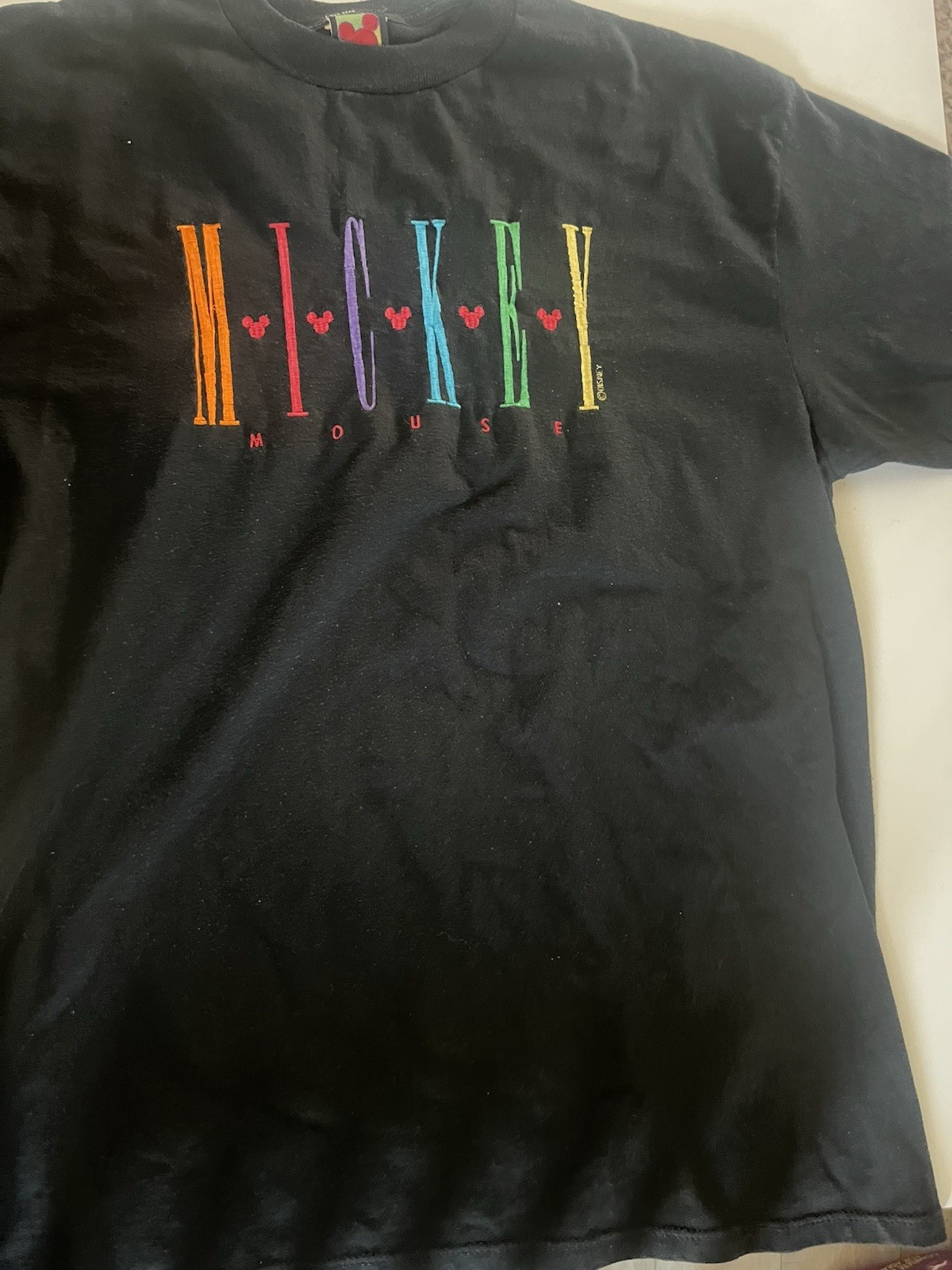 Mickey Unlimited Disney Mickey Mouse Black Graphic Short Sleeve Tee XL 90s