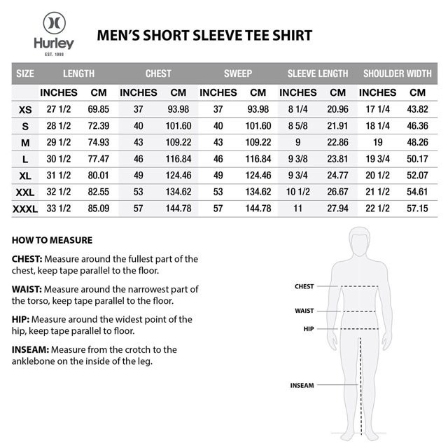 Hurley Men’s All Day Graphic Tee Size XXL Cream