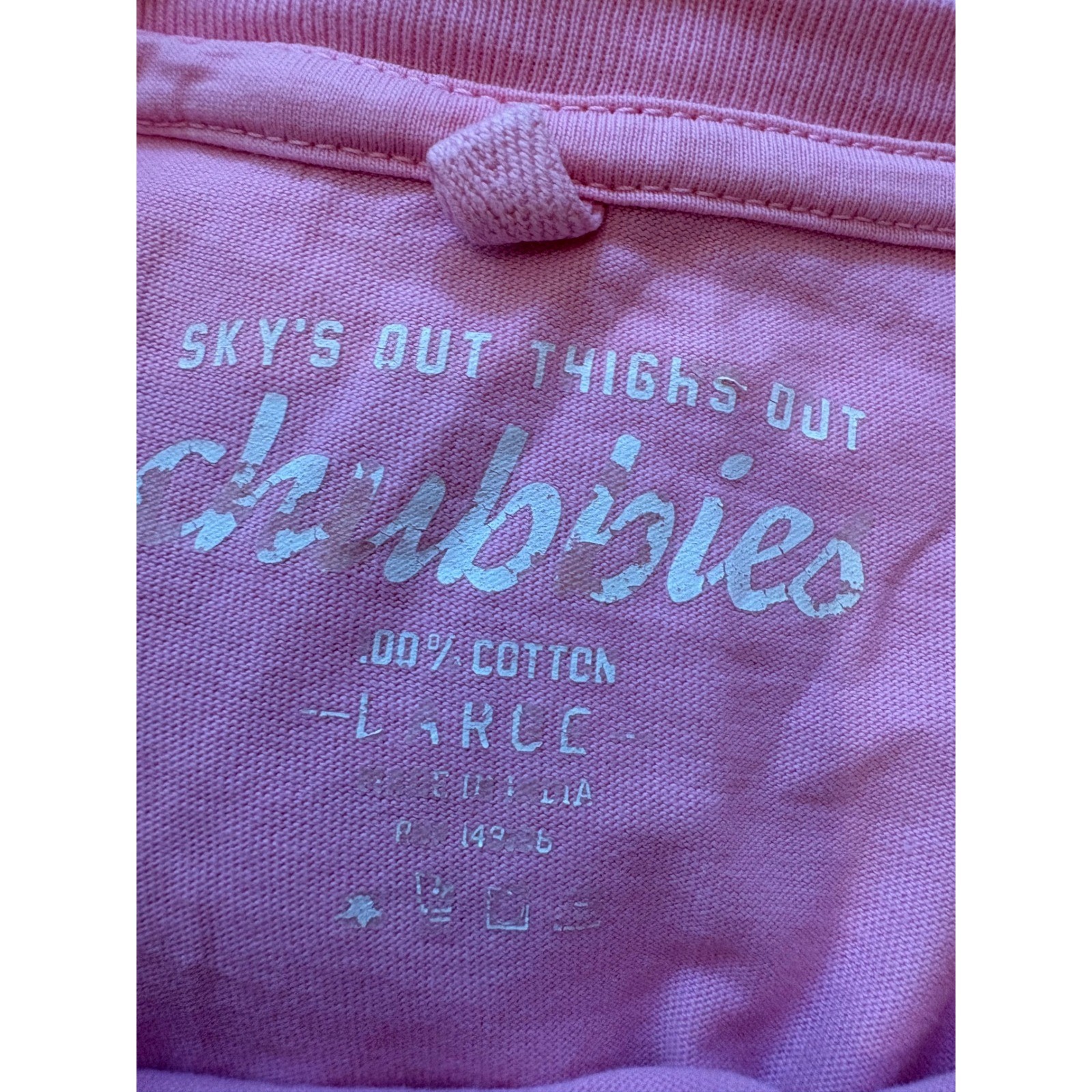 Chubbies Mens Pink The Weekend Has Arrived Graphic Pocket T-Shirt Size L