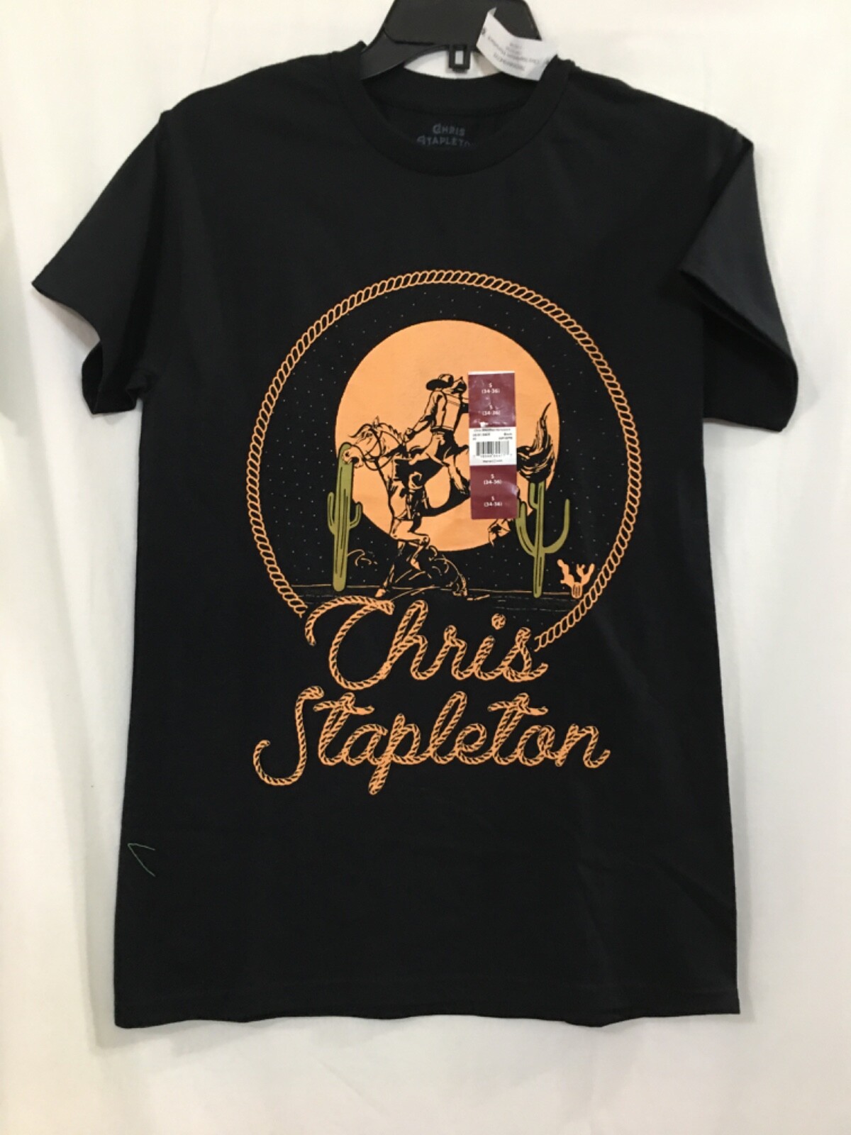 Chris Stapleton Mens Black Graphic Print T-Shirt Top Cotton Country NWT