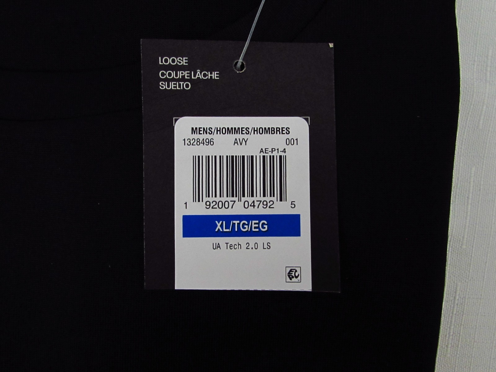 Under Armour Men’s UA Tech 2.0 Long Sleeve Shirt Black XL NWT 1328496 001 NWT.