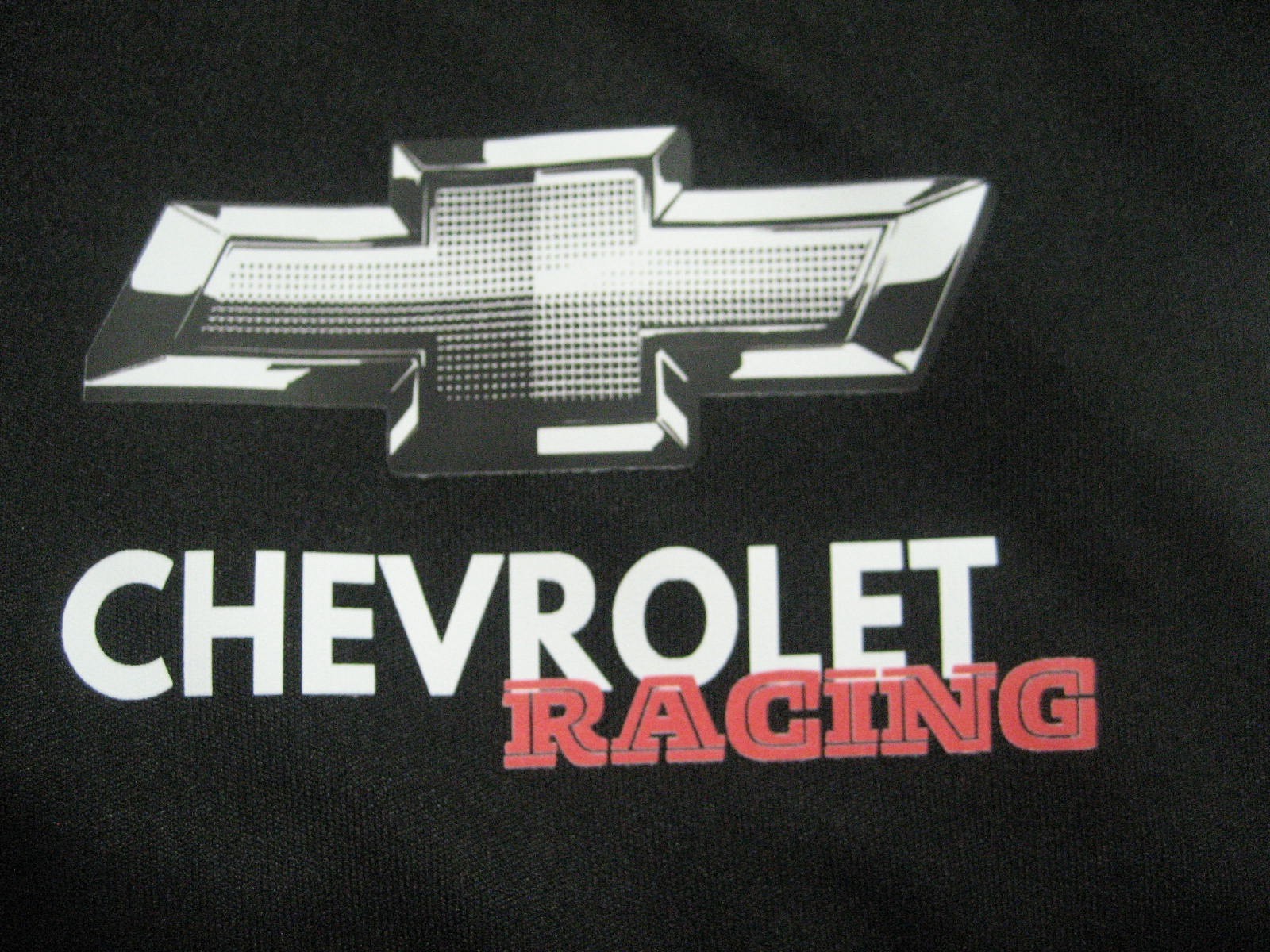 Men’s Polo golf style collared black 3 button Chevrolet Racing design shirt New