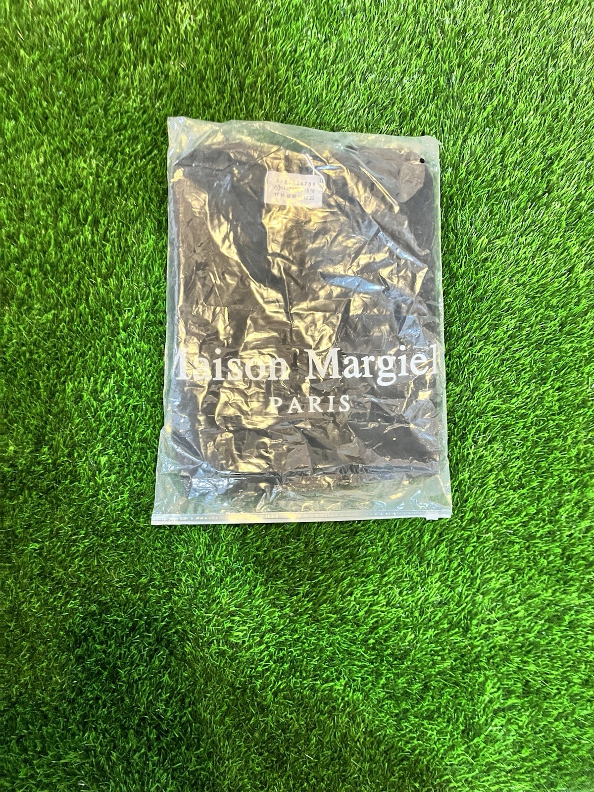 Maison Margiela Paris Long Sleeve Black Logo Shirt Size M New