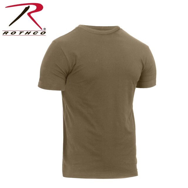 Rothco Athletic Fit Solid Color Military T-Shirt – AR 670-1 Coyote Brown