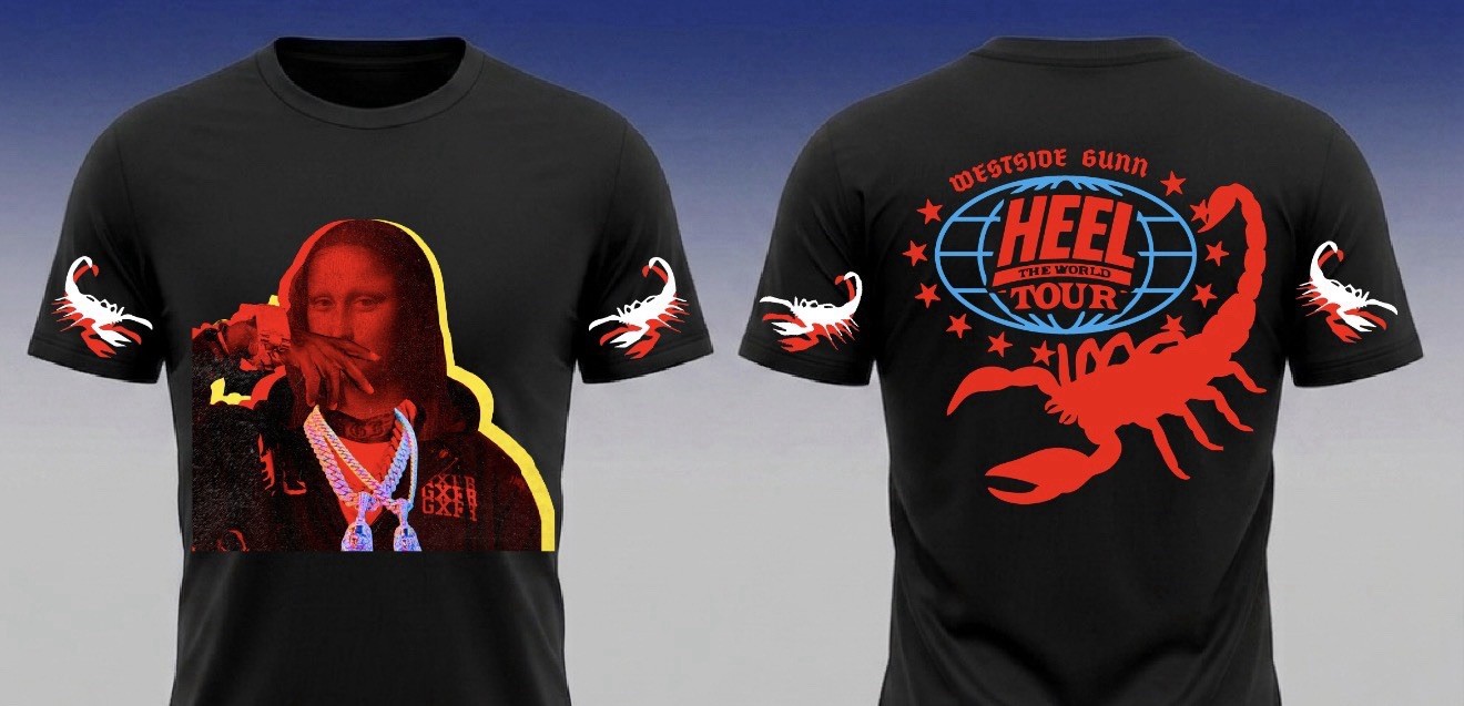 Westside Gunn x Heels The World Tour T Shirt New S-5XL Fourth Rope Tee GXFR