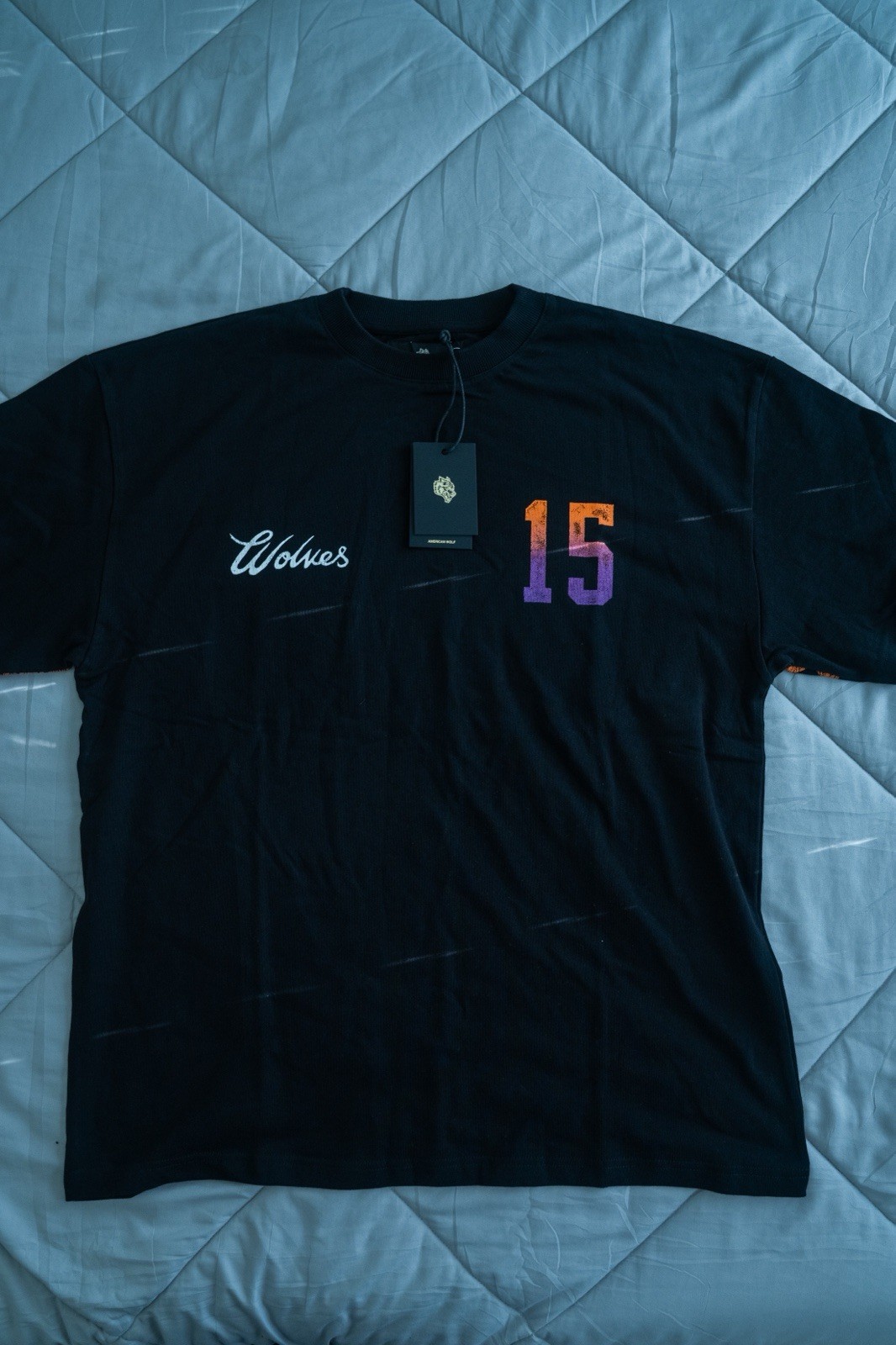 Darc Sport Wolves Only Us Men’s Graphic T-Shirt Black Size L Crew Neck PHX AZ