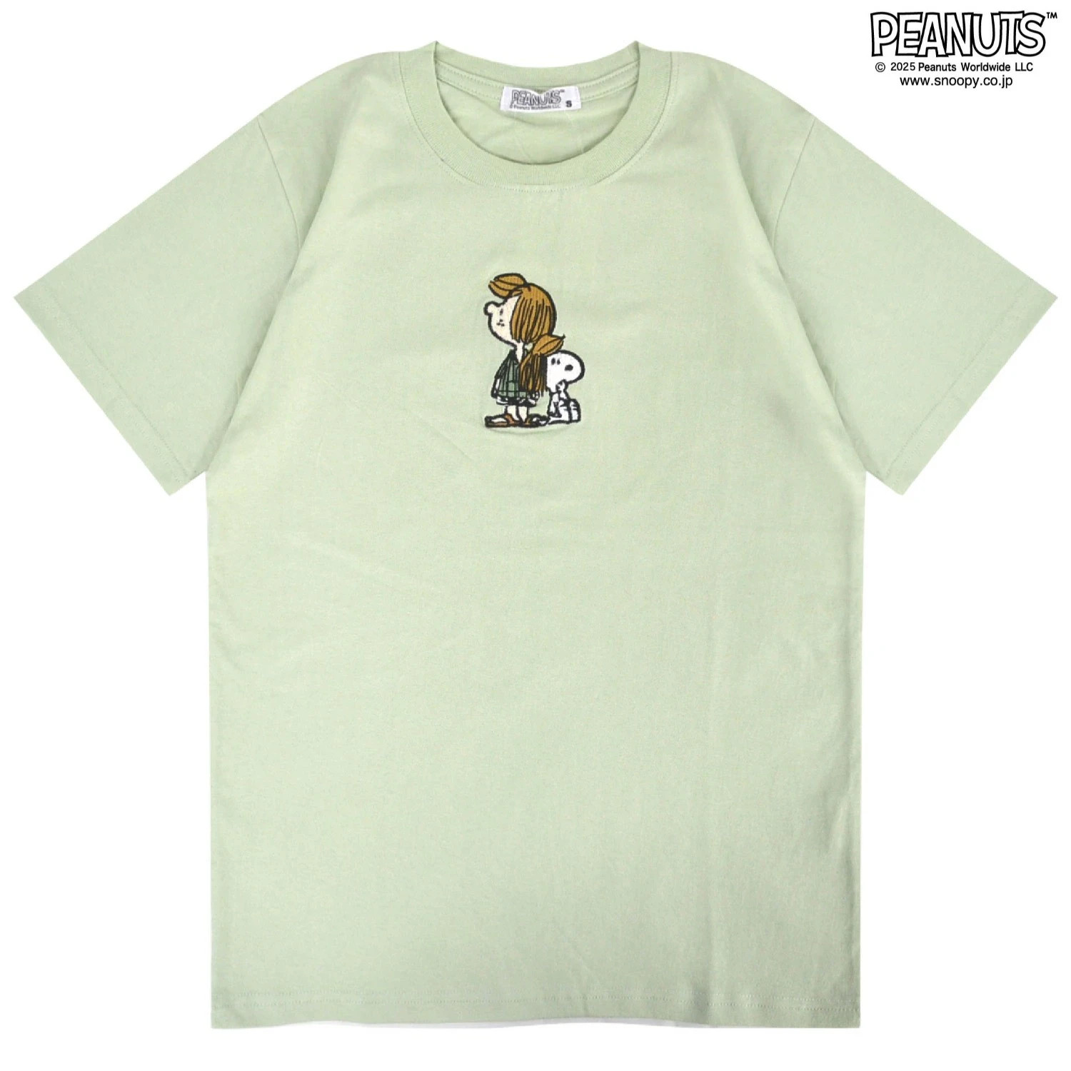Peanuts Snoopy & Peppermint Patty Embroidery T Shirts S/M/L 3 Colors Variation