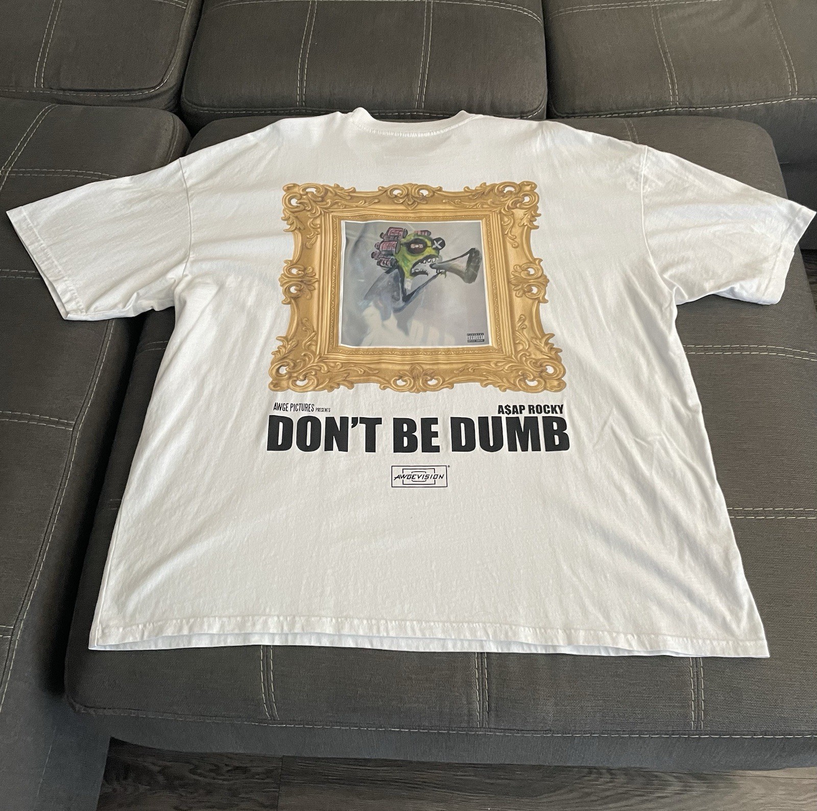 AUTHENTIC A$AP Rocky AWGE GR1M Tee Size XXL White BRAND NEW NEVER WORN