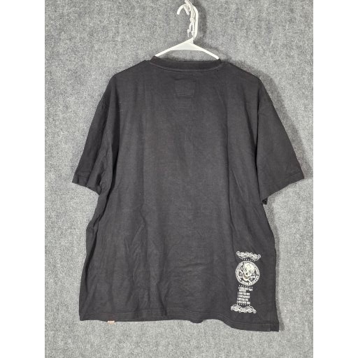 The Daily Grind Not Guilty Newspaper Graphic Black T Shirt Men’s Sz L Casual