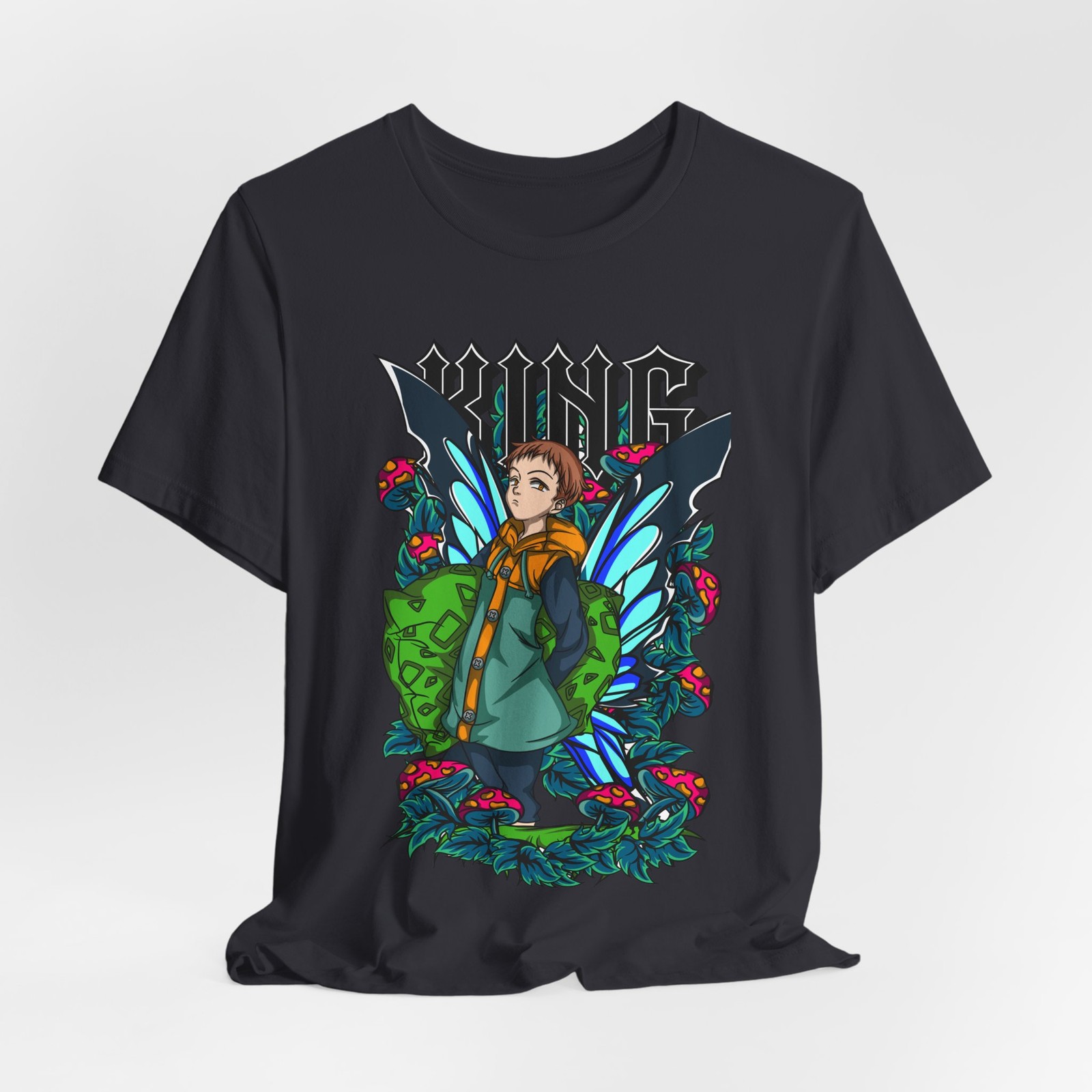 Custom Seven Deadly Sins, King | Butterfly Wings, Anime Graphic Tee