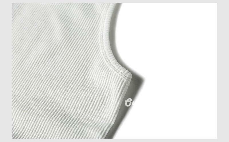 NON STOCK Men Cotton Basic Tank Top Slim Casual Ribbed Sleeveless T-Shirt Beach