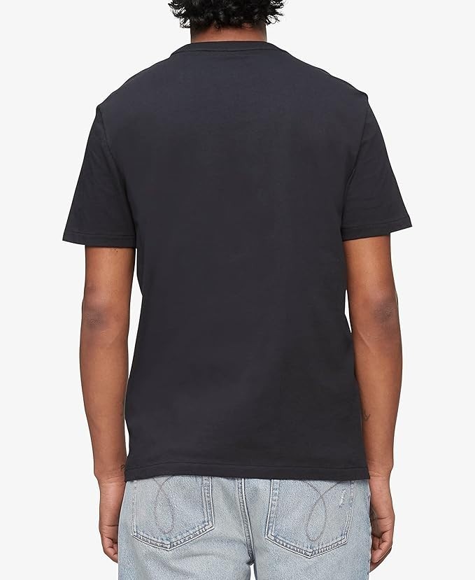 Calvin Klein Men’s Smooth Cotton Solid Crewneck T-Shirt, Black Size S NO-TAG