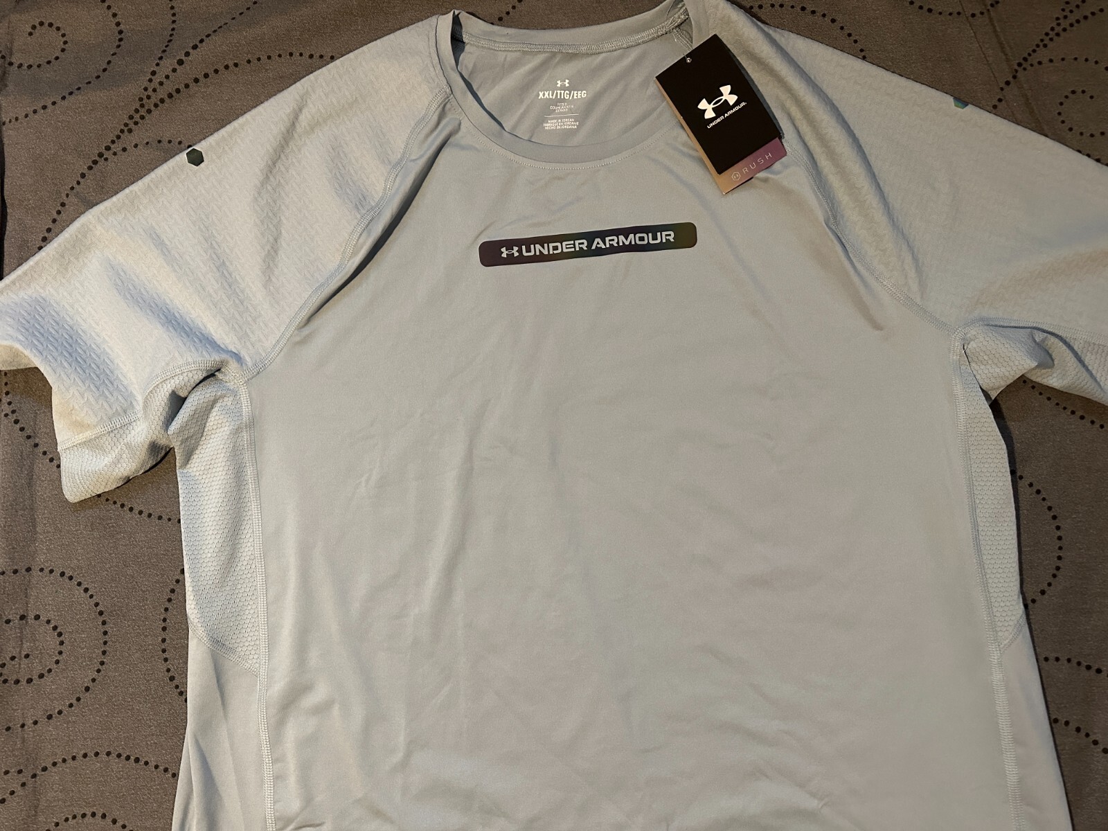 UNDER ARMOUR RUSH SMART RECOVERY SEMI SPHERE FITTED SHIRT SIZE 2XL MEN $85.00