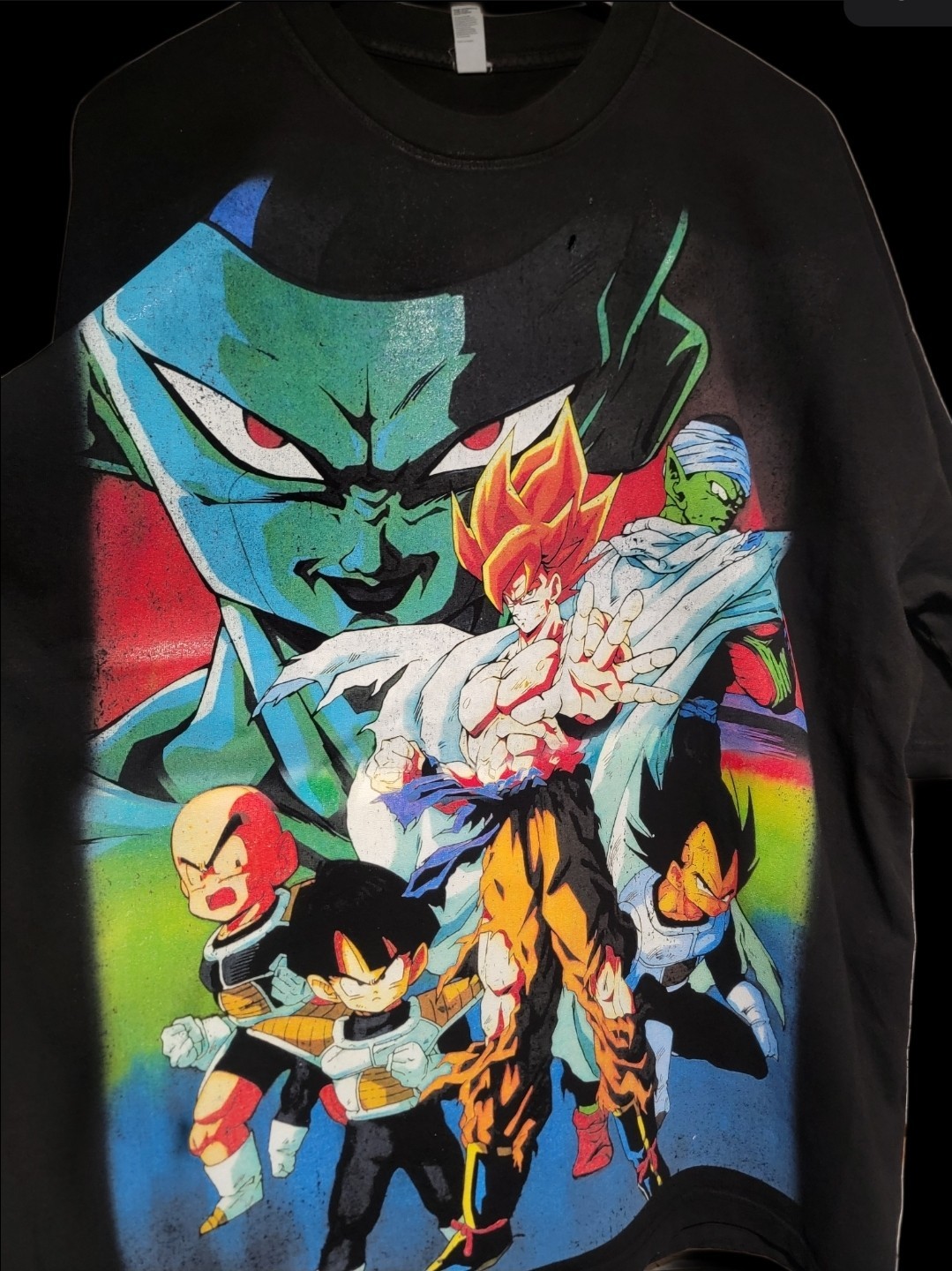 RETRO DRAGON BALL Z Poster ON A SHAKA HEAVYWEIGHT GARMET DYED T SHIRT “MODERN”