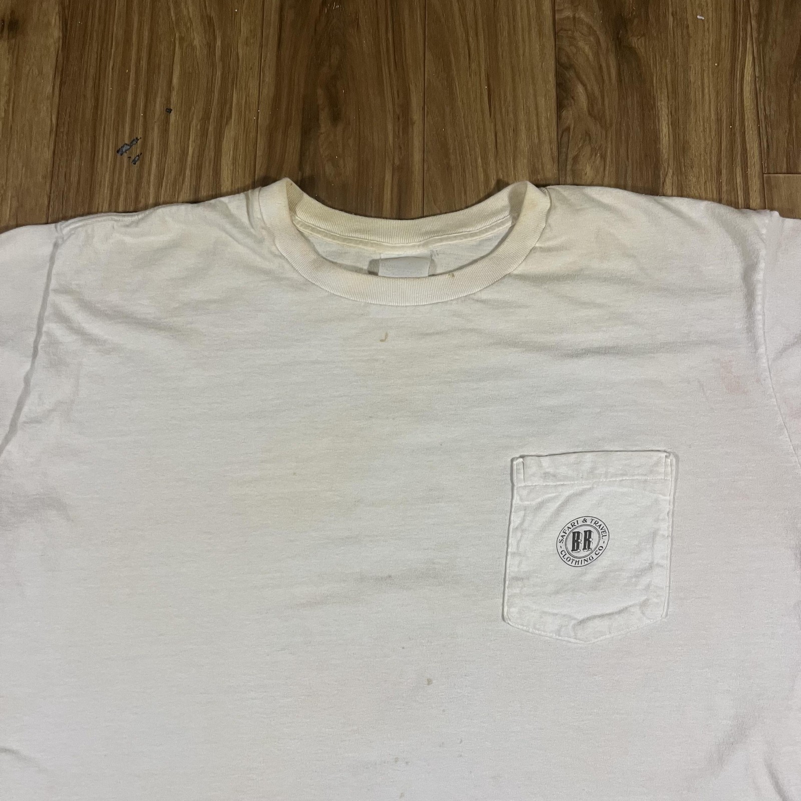 Vintage Banana Republic Shirt Mens Large White Tiger Safari Graphic Pocket Tee