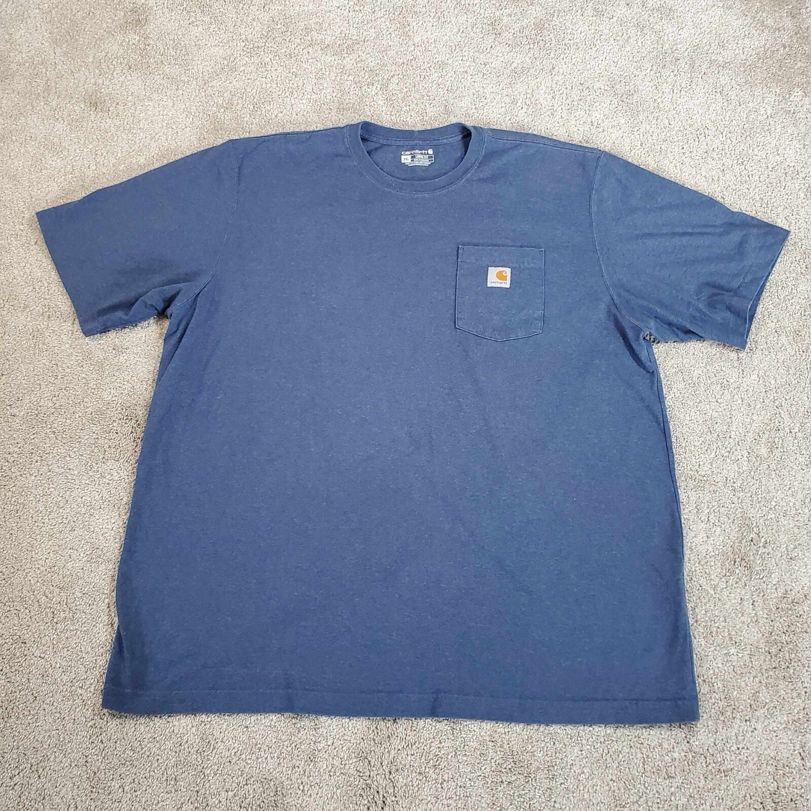 Carhartt T Shirt Mens 2XL Loose Fit Blue K87-M