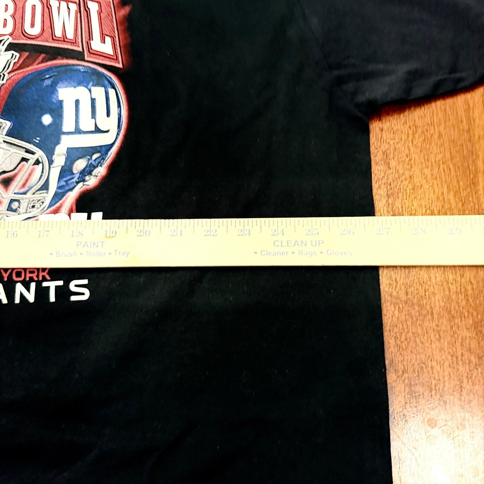 Reebok Super Bowl XLII T-Shirt 2XL Black New England Patriots New York Giants NF