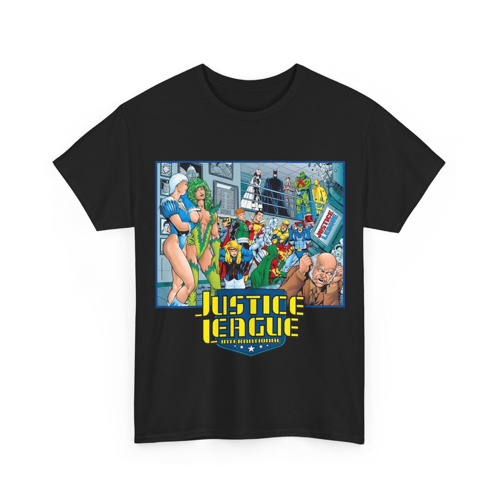 Justice League International T-Shirt – Kevin Maguire Art – JLI – DC Comics