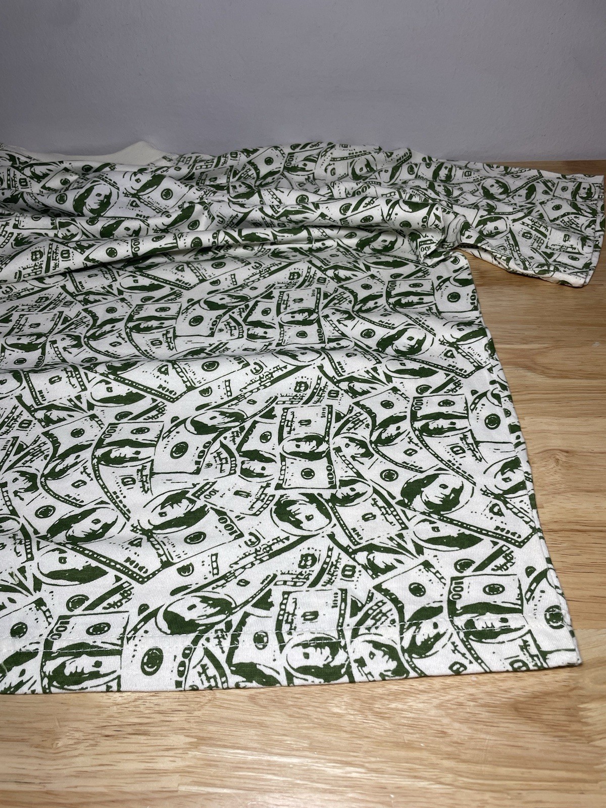 BNWT RoadBlock Ben Franklin 100 Dollar Bill $100 All Over Pattern T Shirt Mens M