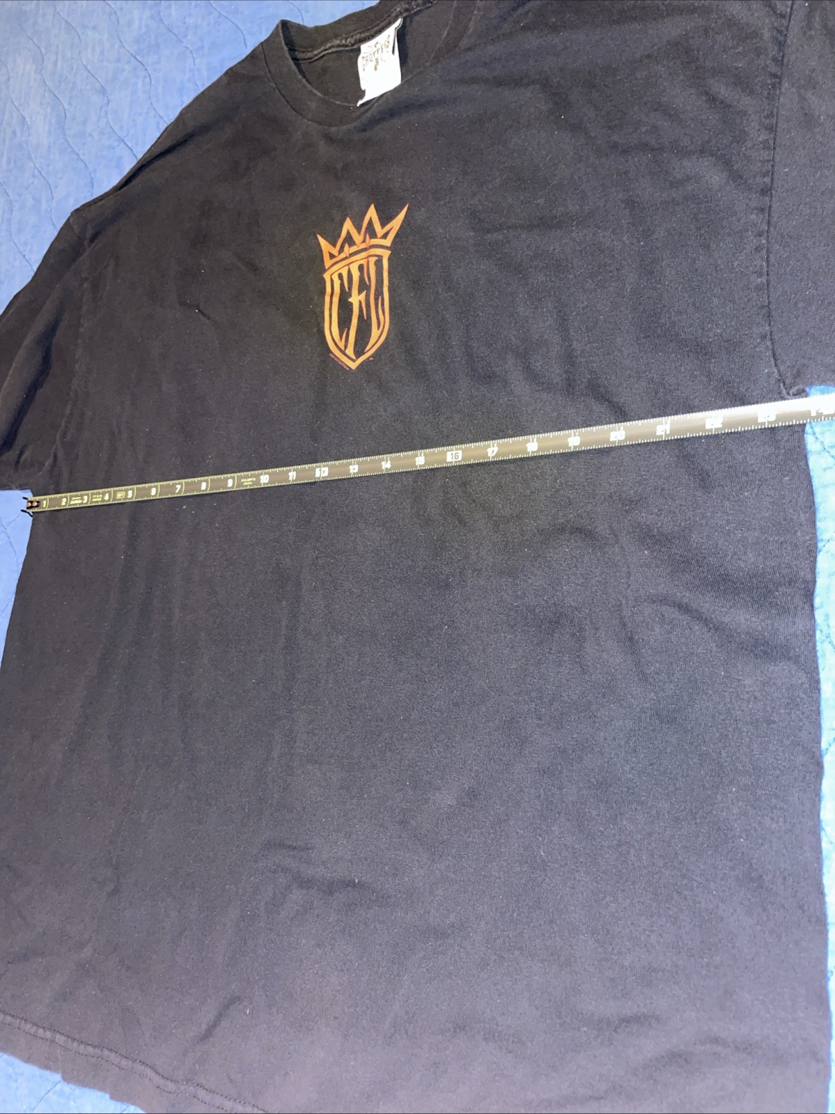 VTG 2004 West Coast Choppers CFL Black Fire Flame Skull LS Shirt Size XXL