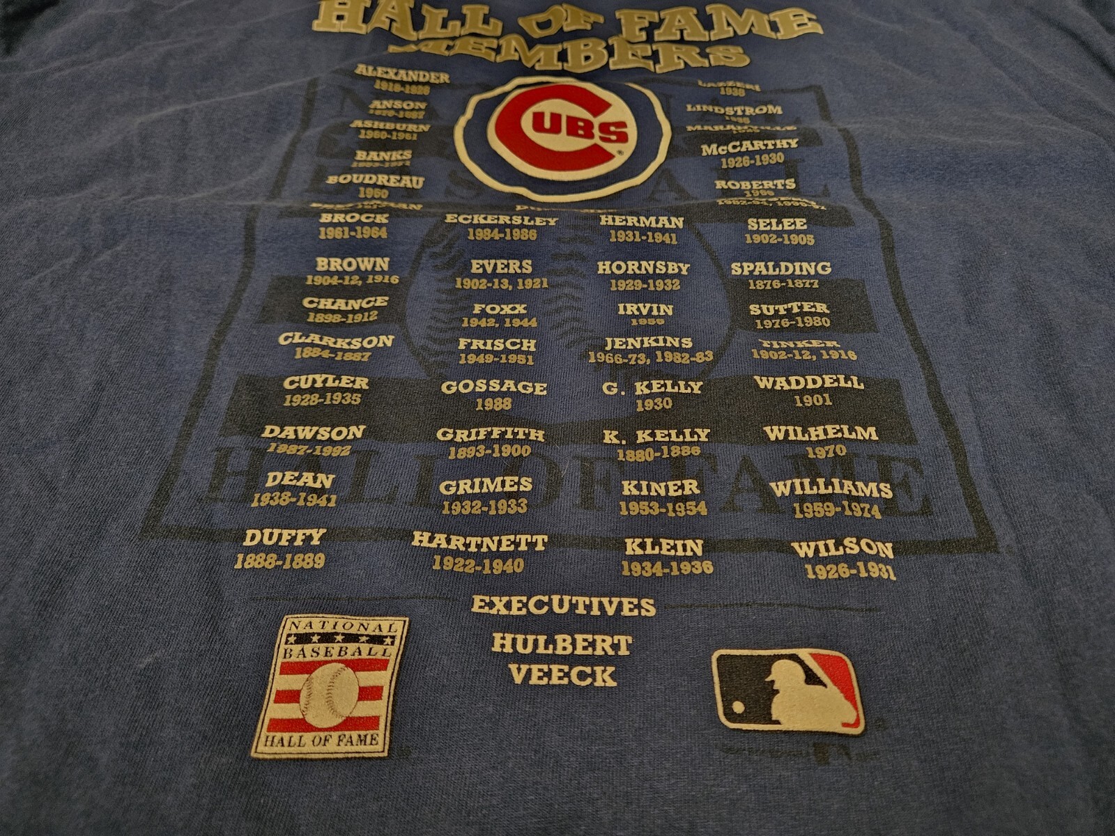 Chicago Cubs MLB USA Baseball Team Hall Of Fame Members Players 2008 T Shirt 2XL