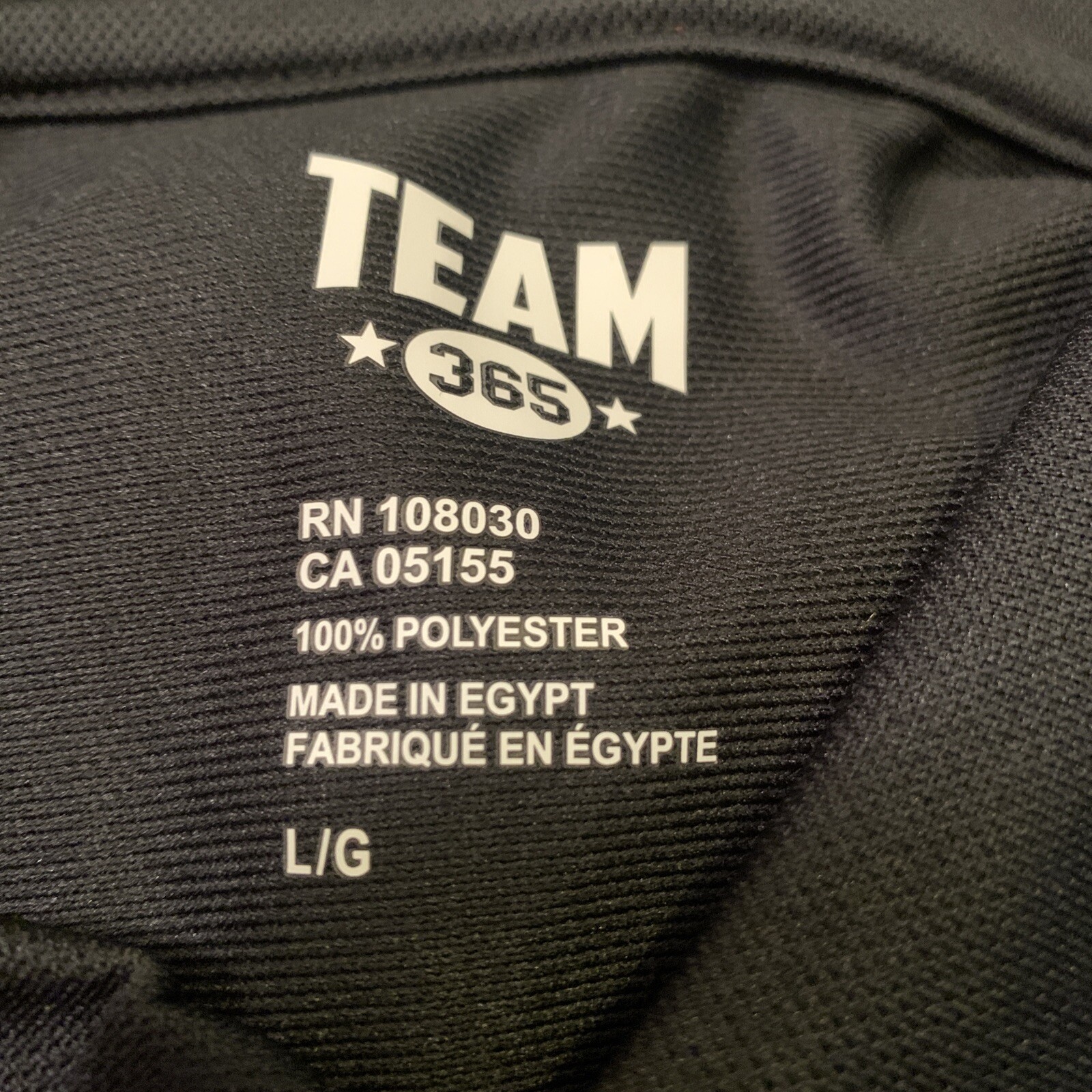 Team 365 Polos Mens Command Snag Protection Polo TT21 New With Tags Black LARGE