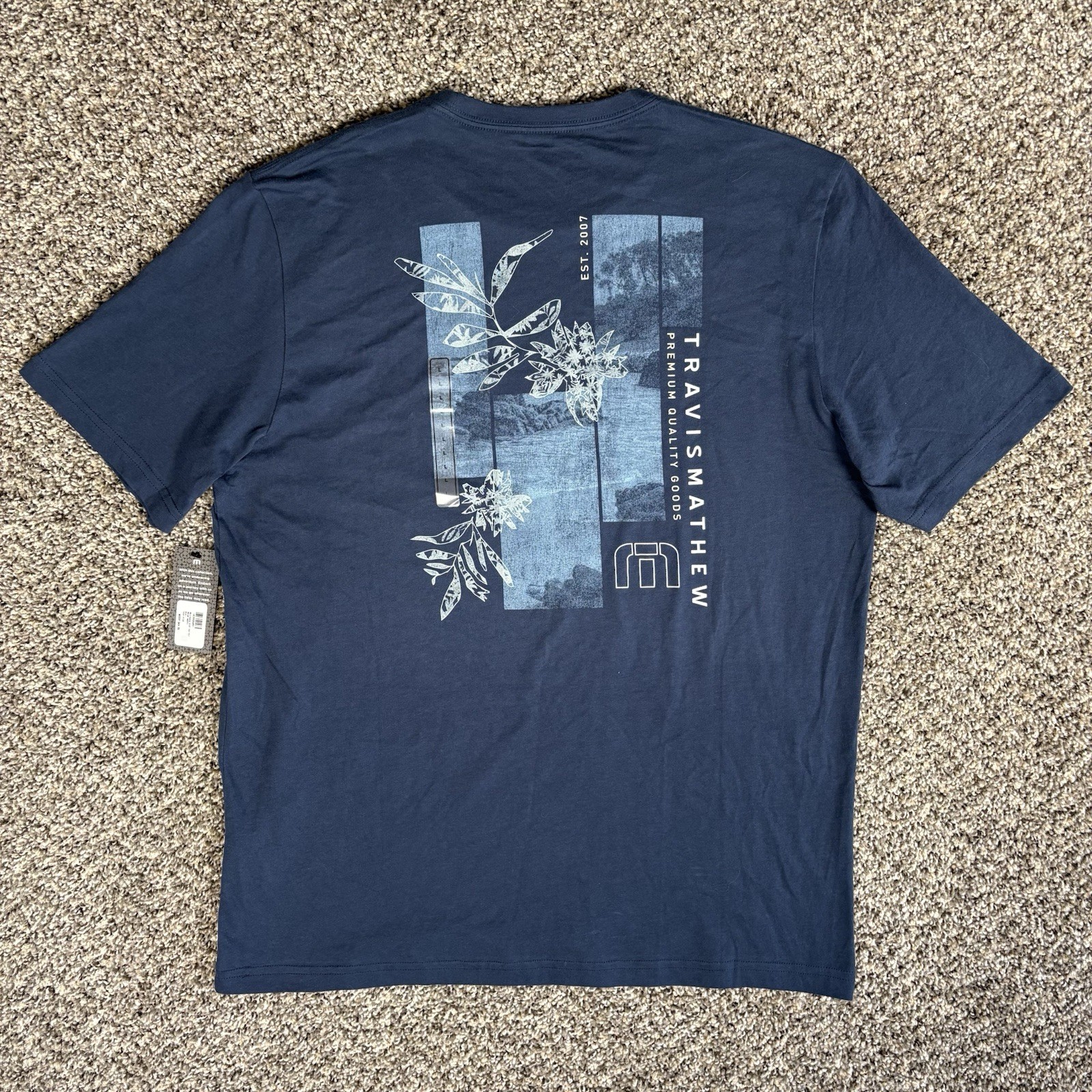 NWT Travis Mathew Tri Blend Blue Best Trip Yet Shirt Mens 2XL