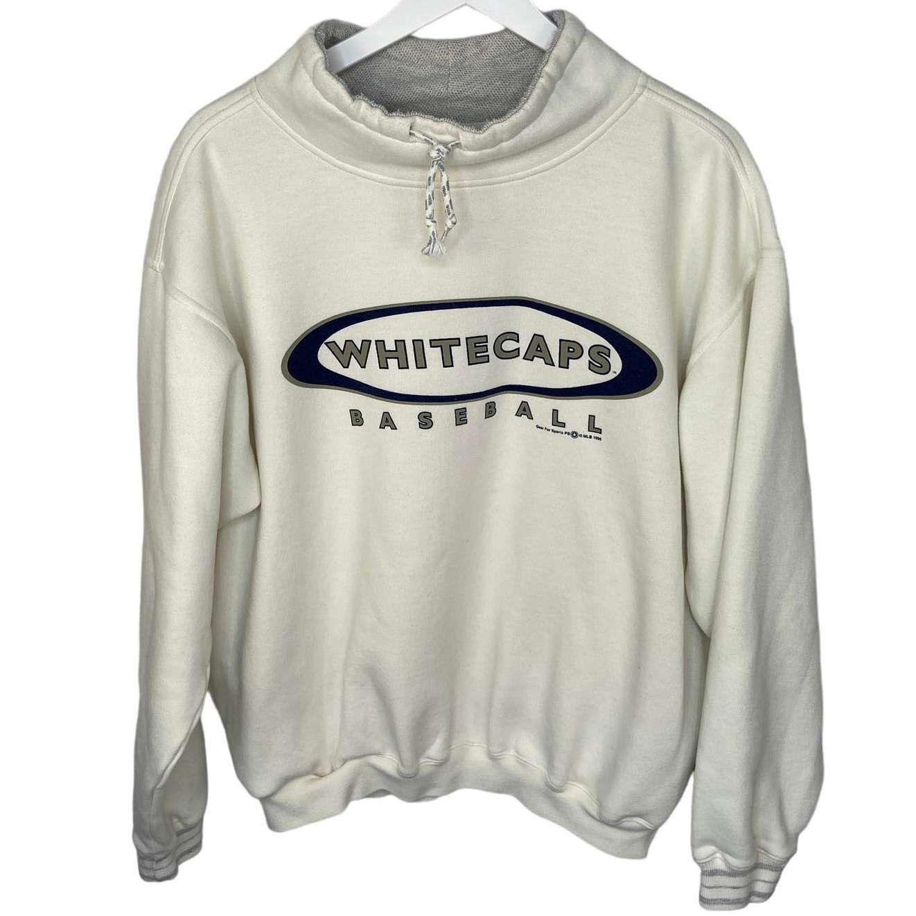 Vintage Whitecaps Baseball Mock Neck Sweatshirt – Adult Size M