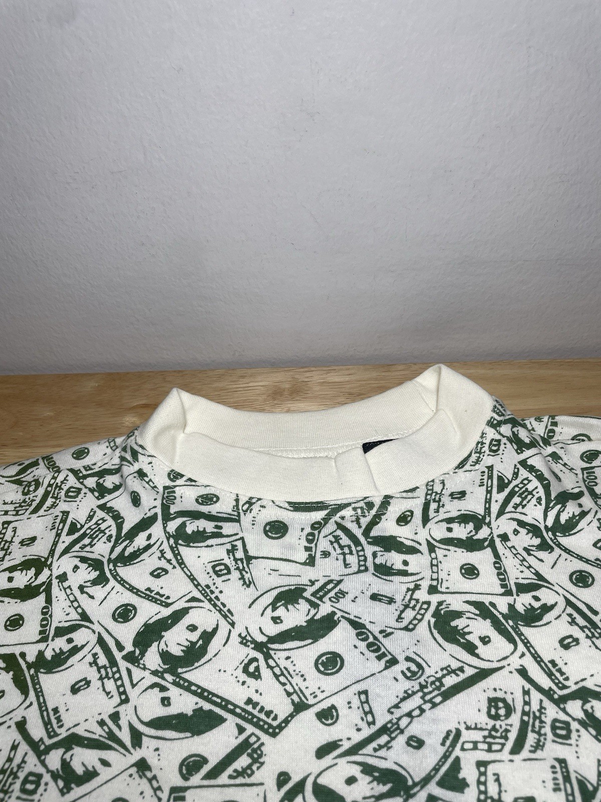 BNWT RoadBlock Ben Franklin 100 Dollar Bill $100 All Over Pattern T Shirt Mens M