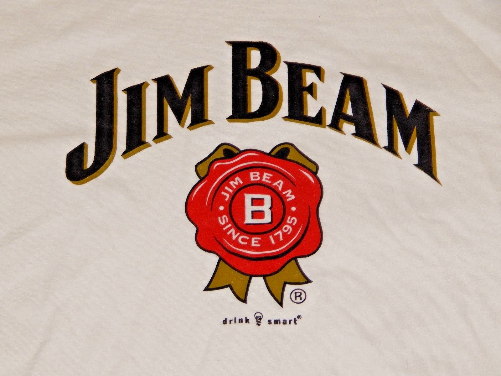 Jim Beam Bourbon Whiskey White T-Shirt NWOT New