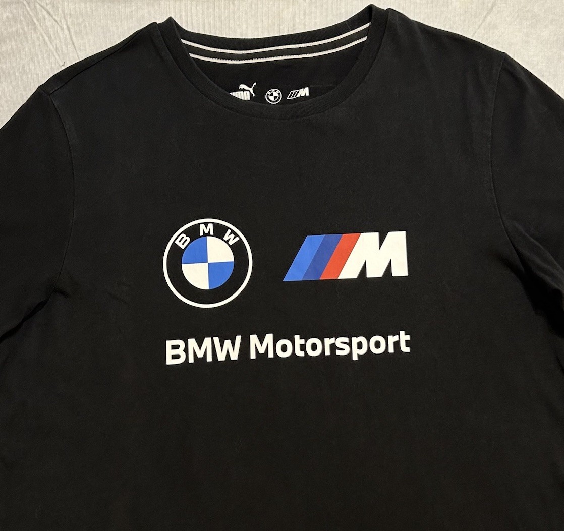 Puma BMW M Motorsport Shirt Men’s M Black Short Sleeve Racing Performance