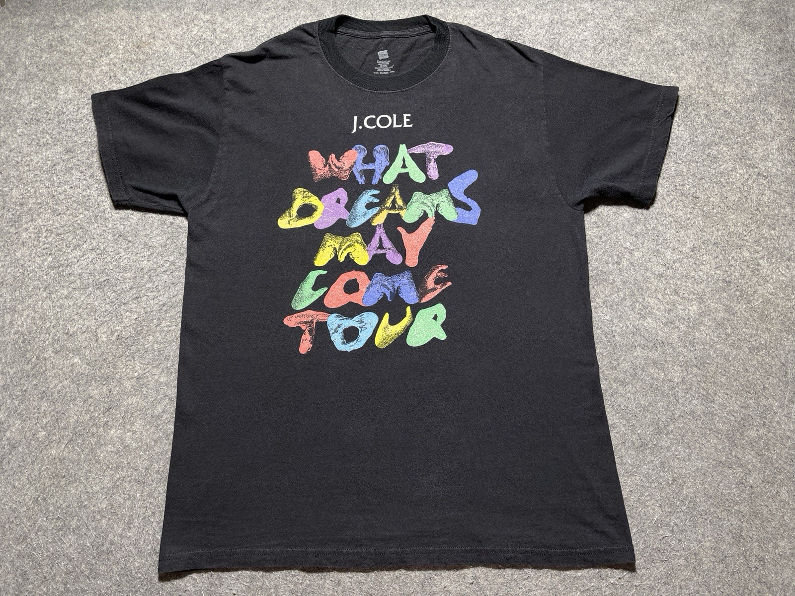 J Cole 2014 Black Dreamville What Dreams May Come Tour Medium R&B Concert Shirt