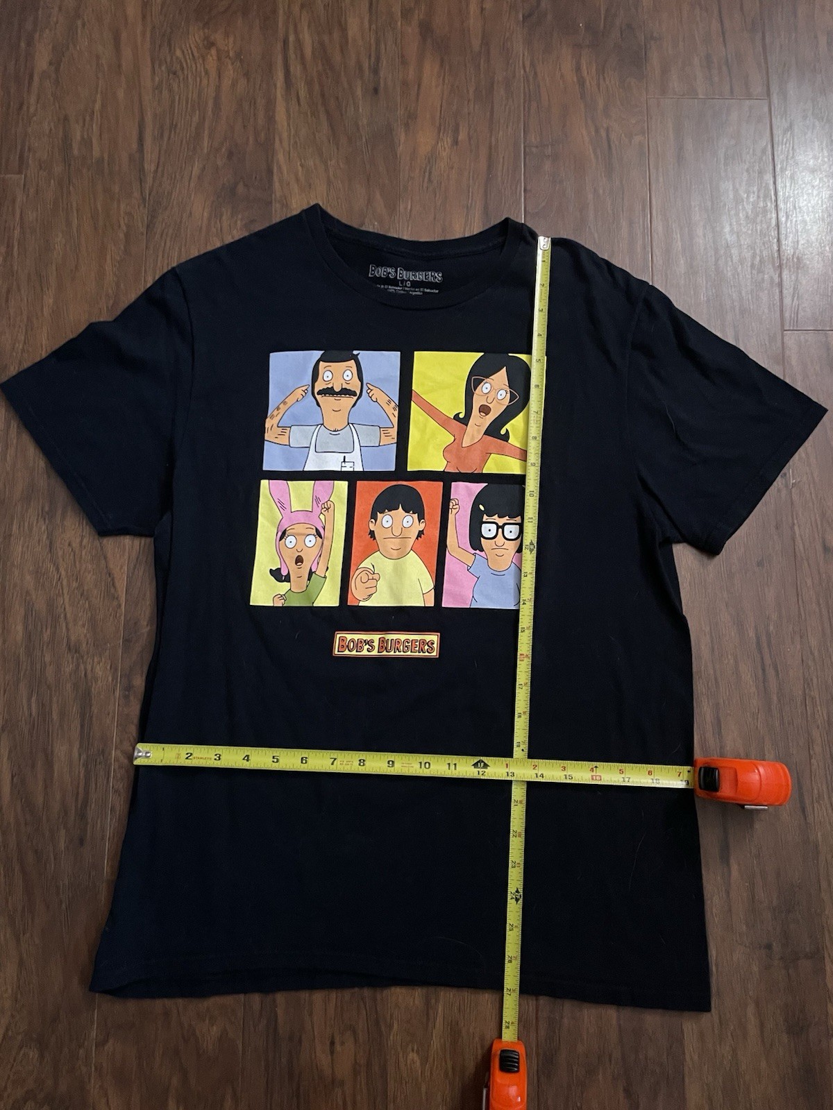 Bob’s Burgers Graphic Tee Black L/G Short Sleeve Crew Neck Cotton Knit