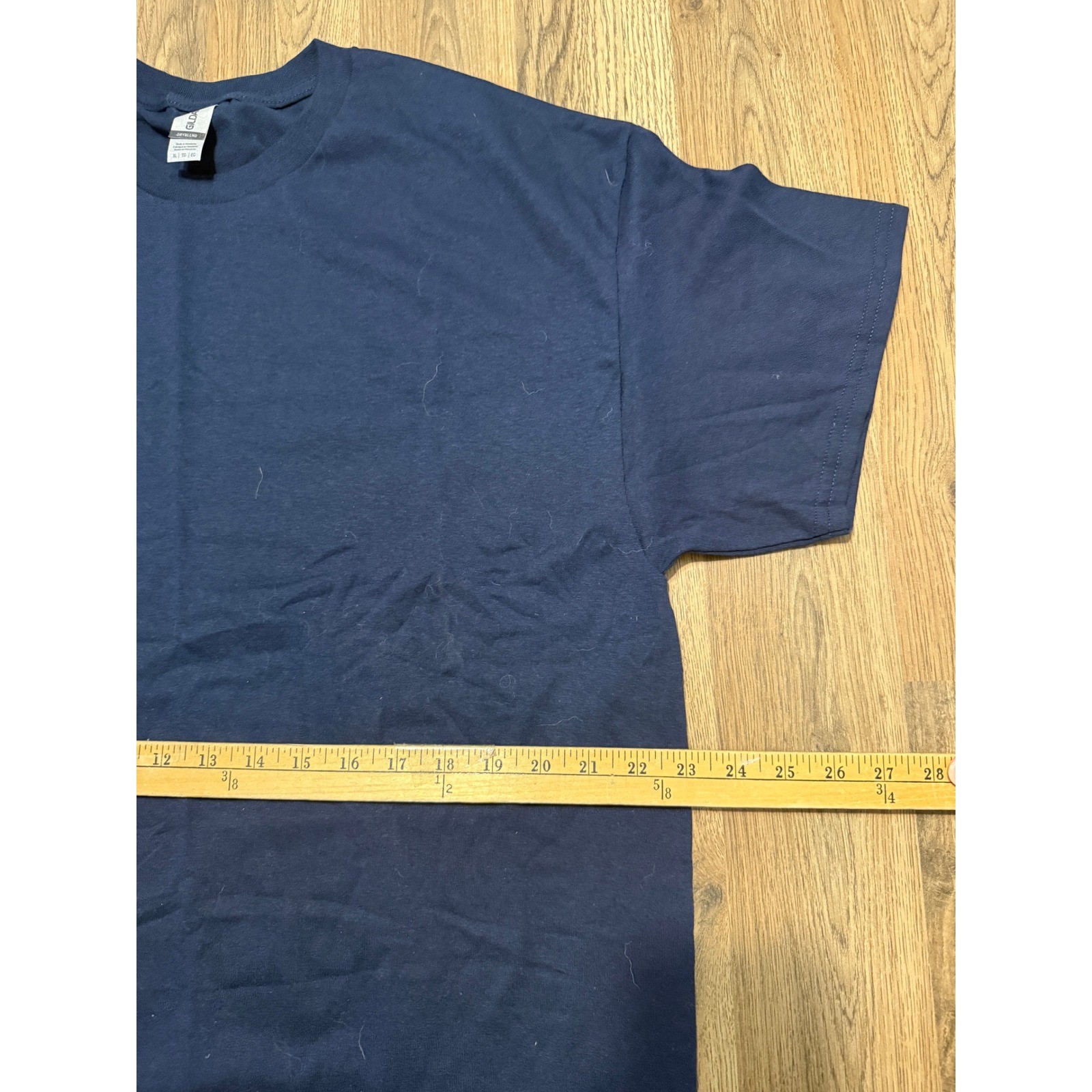 Gildan T-Shirt Mens XL Navy Blue Adult DryBlend Short Sleeve Crew Neck Excellent