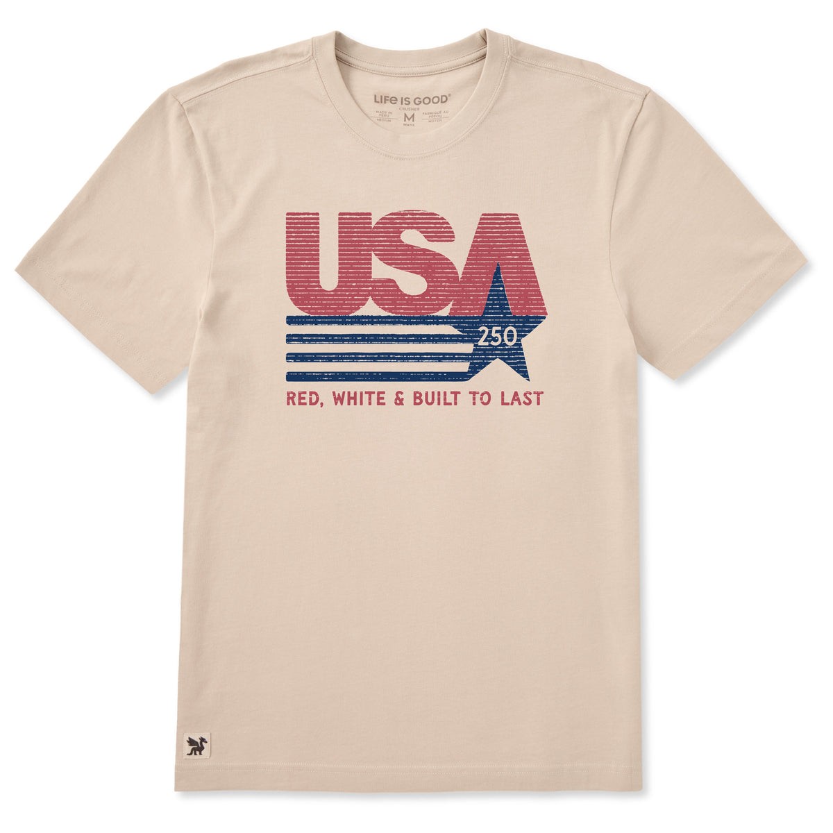 Men’s USA Red White and Built to Last Short Sleeve Tee