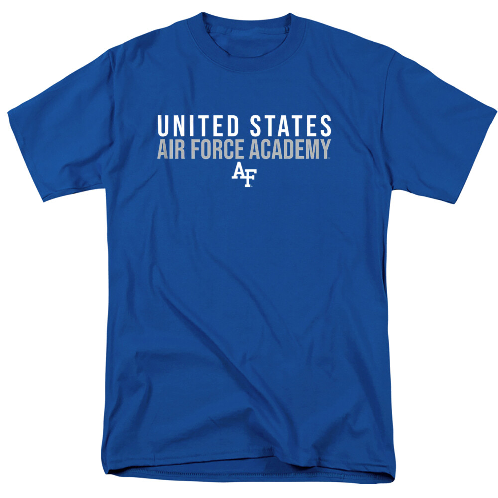 U.S. Air Force Academy Adult T-Shirt Stacked, Royal Blue, S-5XL
