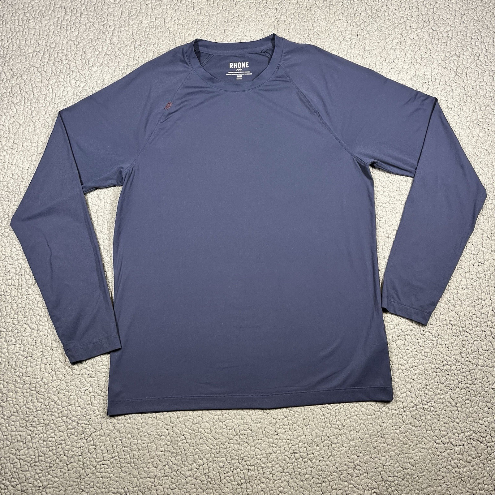 Rhone Reign Shirt Mens Medium Blue Long Sleeve Performance Training