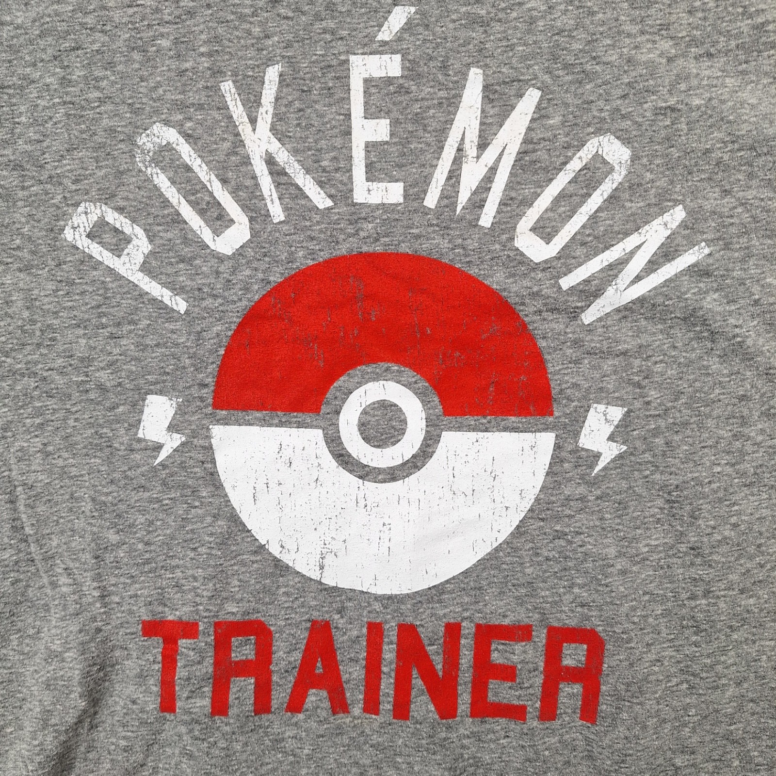 Pokémon Trainer Mens T-Shirt Pokemon Shirt Gray Color-Poke Ball Logo Size XL