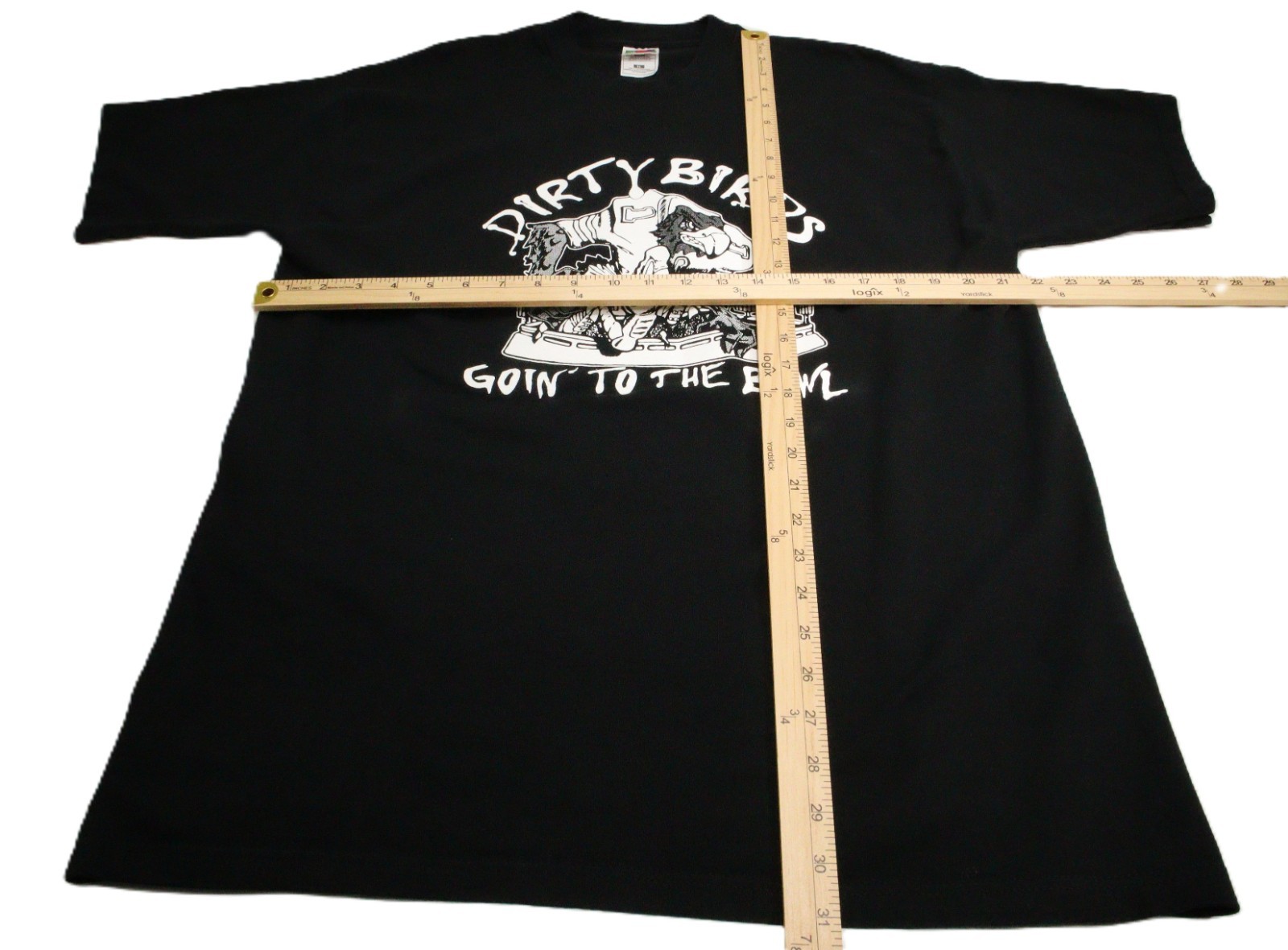 Dirty Birds Goin’ to the Bowl Graphic T-Shirt XL Black Heavy Cotton T0267