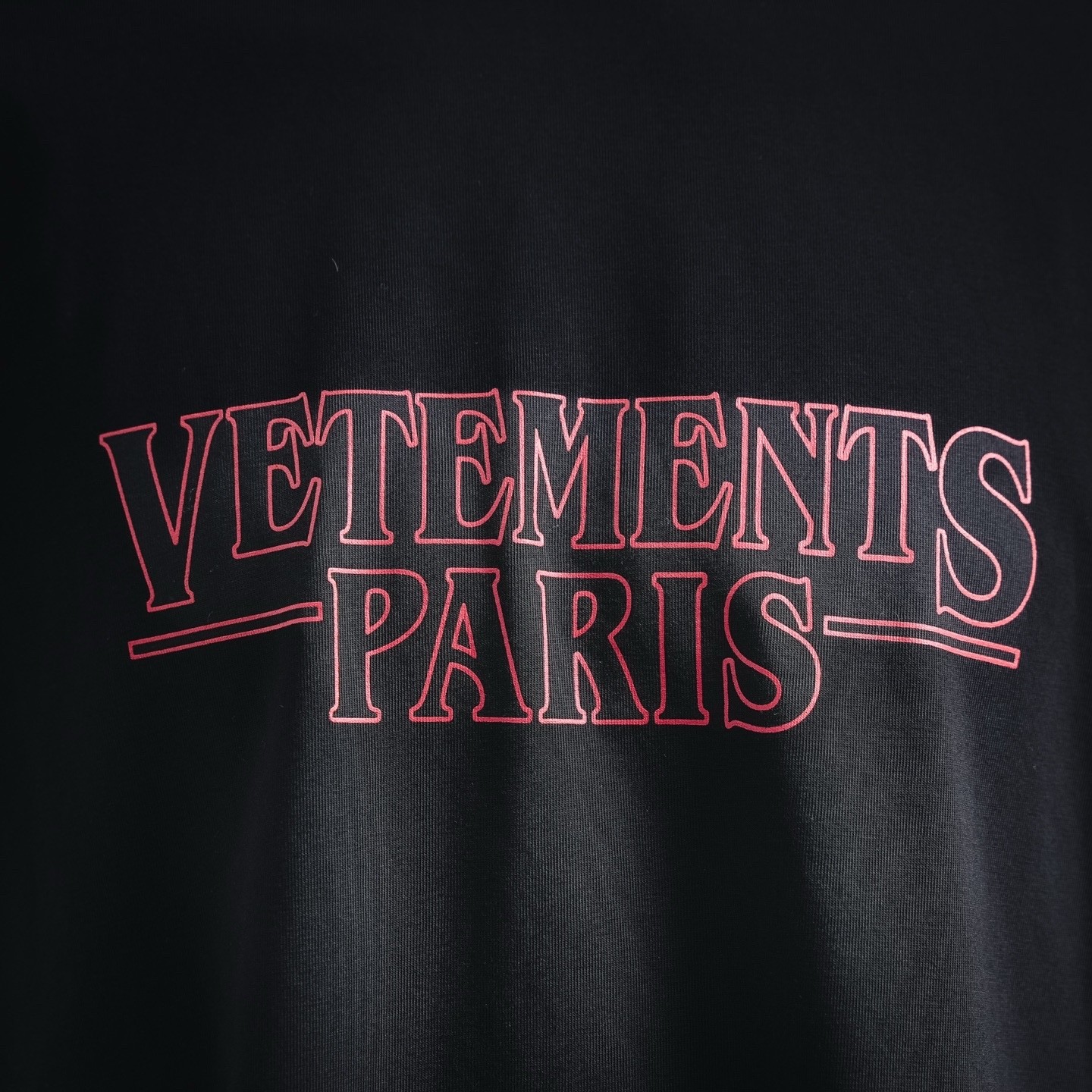 Vetements Paris Black Oversized Logo T-Shirt Men’s Streetwear Graphic Tee