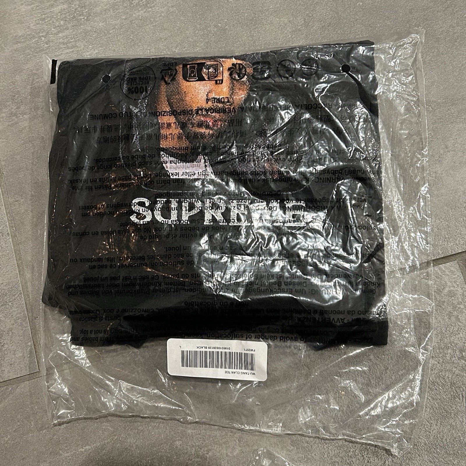 NWT IN HAND Supreme Wu-Tang FW25 Tee Black LARGE